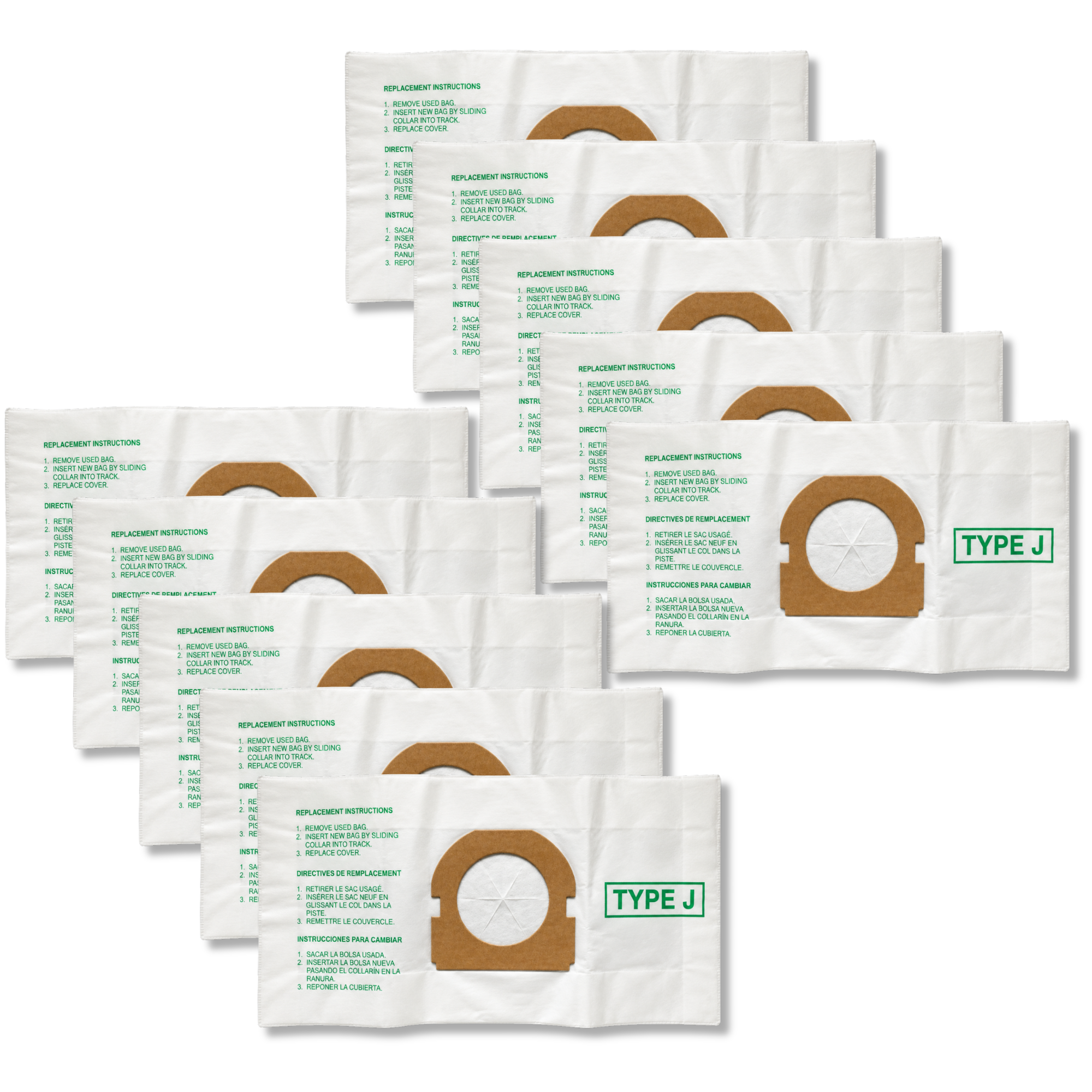 VacBagsUSA Hoover Type J Vacuum Bags Replaces #4010010J #405396 - VacBagsUSA